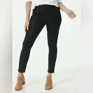 Jen7 FOR ALL MANKIND Black Leather Look Jeans